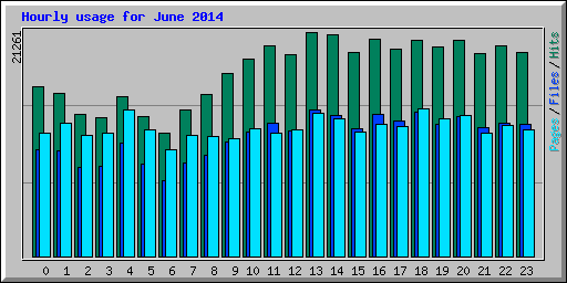 Hourly usage for June 2014