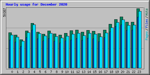 Hourly usage for December 2020
