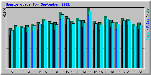 Hourly usage for September 2021